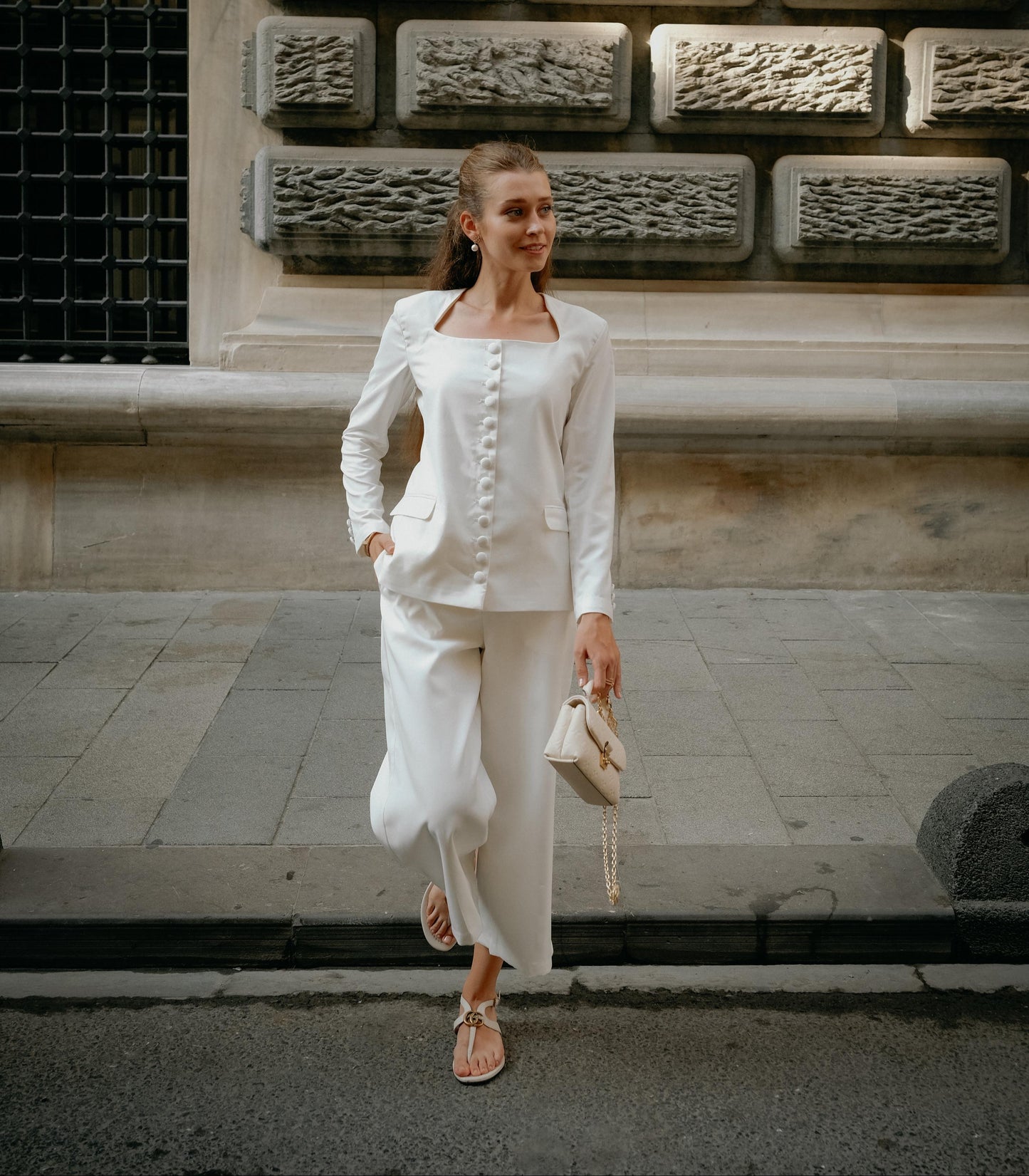 Ivory contour pants