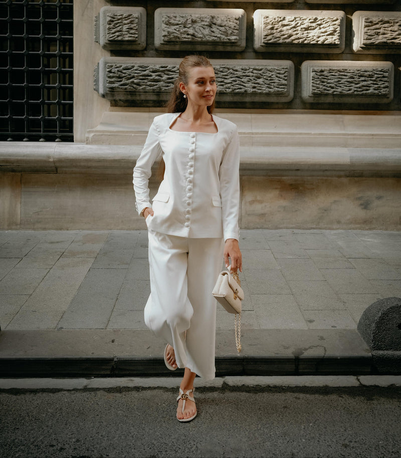 Ivory contour pants