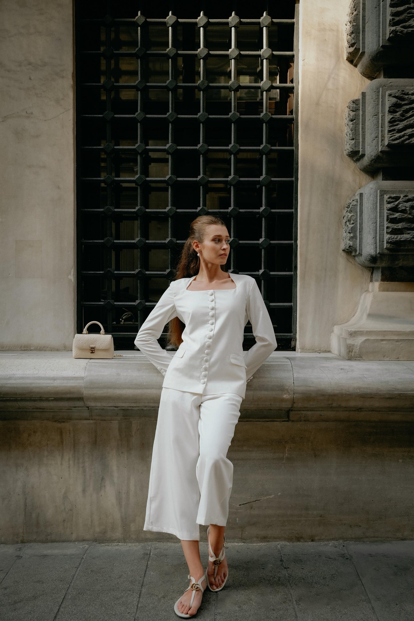 Ivory contour pants